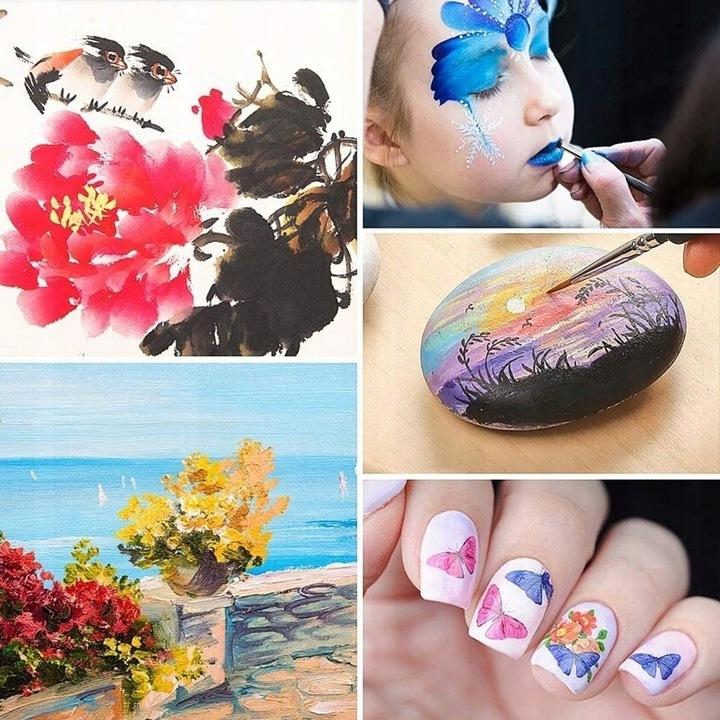 PĘDZLE PRECYZYJNE MALARSKIE DO SZCZEGÓŁÓW I DETALI ARTYSTYCZNE ZESTAW 11szt