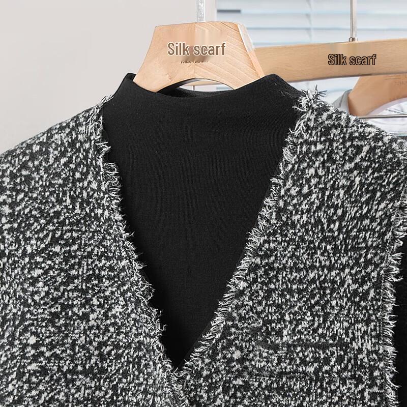 Women's V-Neck Raw Edge Single-Breasted Vest