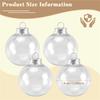 Practical-15 PCS Round Clear Christmas Balls Fillable DIY Christmas Tree Balls Made Of Plastic Christmas Balls Tree Decorations