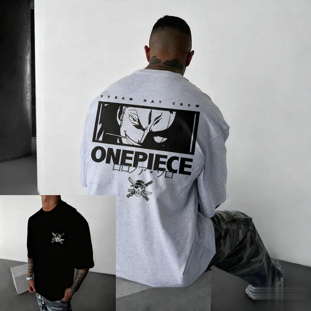 Unisex Zoro Grafik T-Shirt Herren Damen Sommer Neu Kurzarm Tee Streetwear Oversized Lässige Oberteile Y2k Kleidung