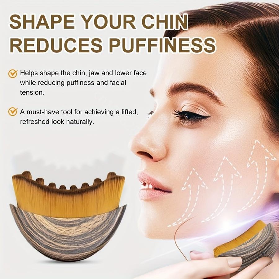 Lymphatic Contour Face Brush Dry Brushing Face Brush Lymphatic Drainage Massager for Face Chin Jawline Sculpting The Skin