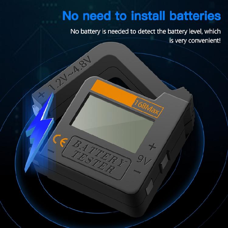 168Max Battery Tester Digital Battery Tester Easy to Use for 3A Button Batteries