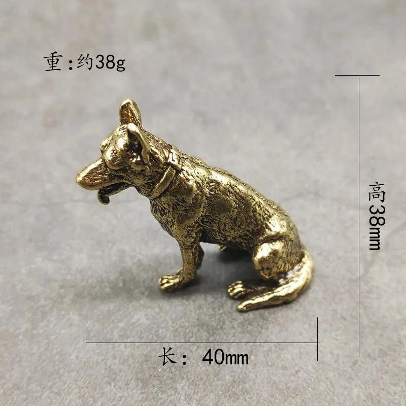 

Медные фигурки собак Статуэтка Украшения для дома и сада Аксессуары Латунный Антикварный Декор Украшения для рабочего стола в гостиной Животные Ремесла