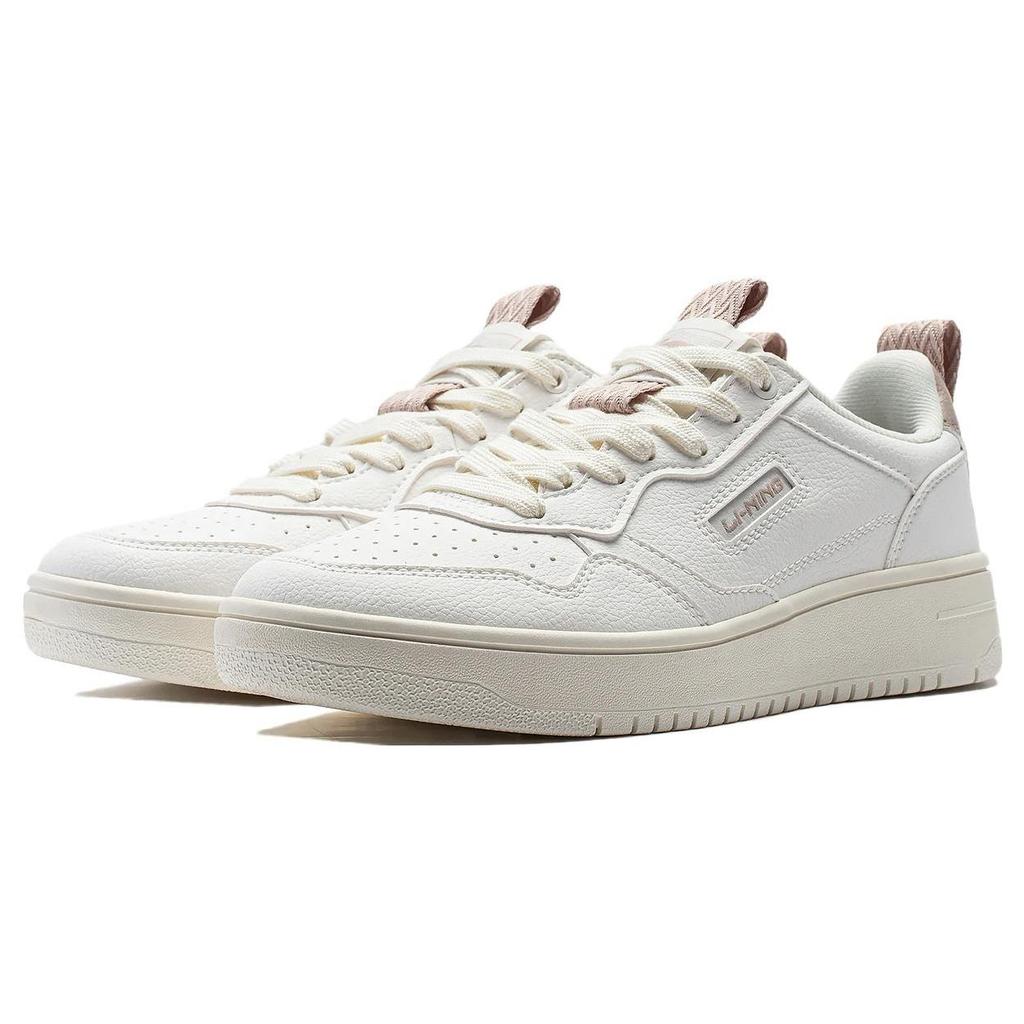 Li Ning Star Candy Slip Resistant, Abrasion Resistant, Lightweight, Breathable Low top Skateboard Shoes Women's White AGCT472-2