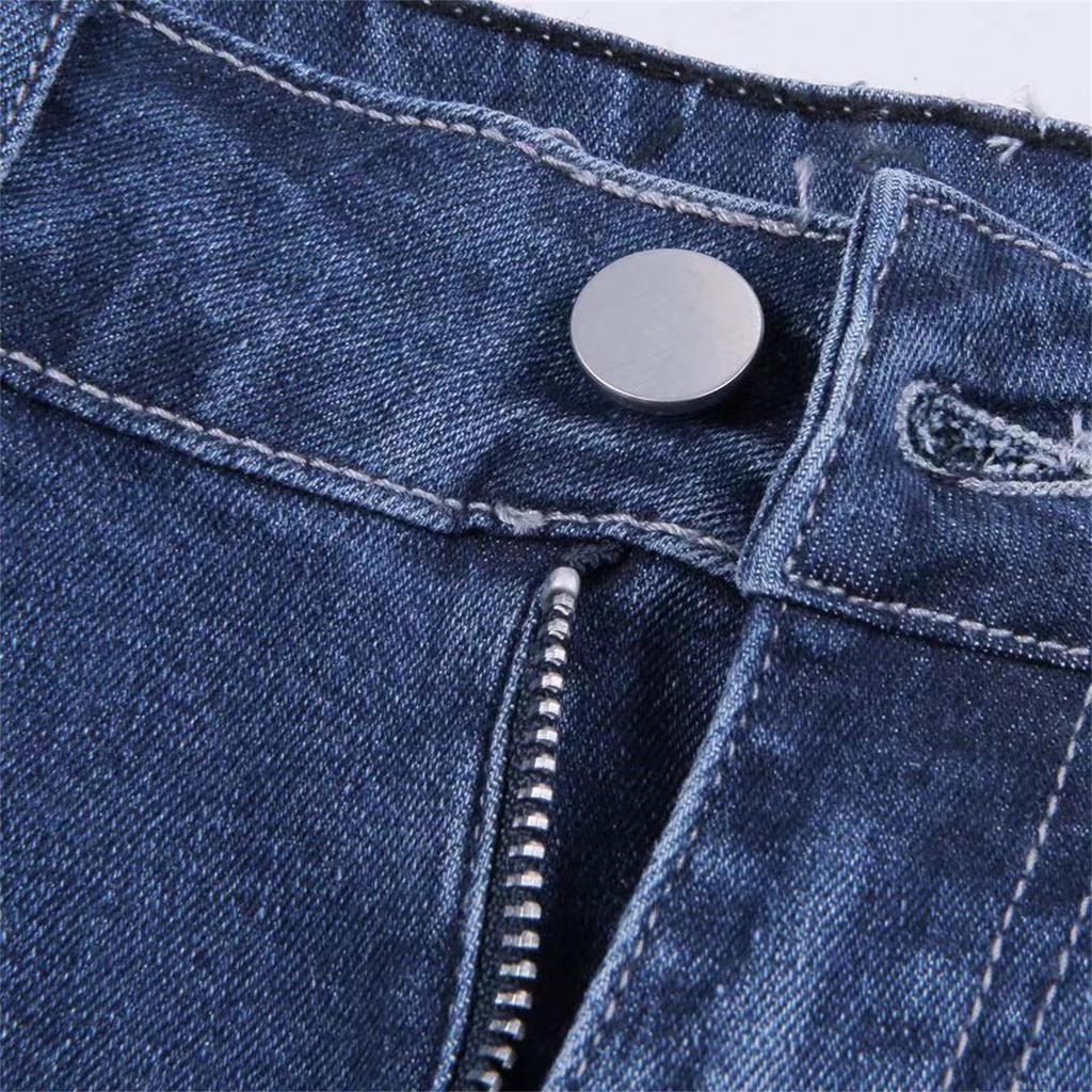 Dámské džínové klasické všestranné módní šortky s vysokým pasem