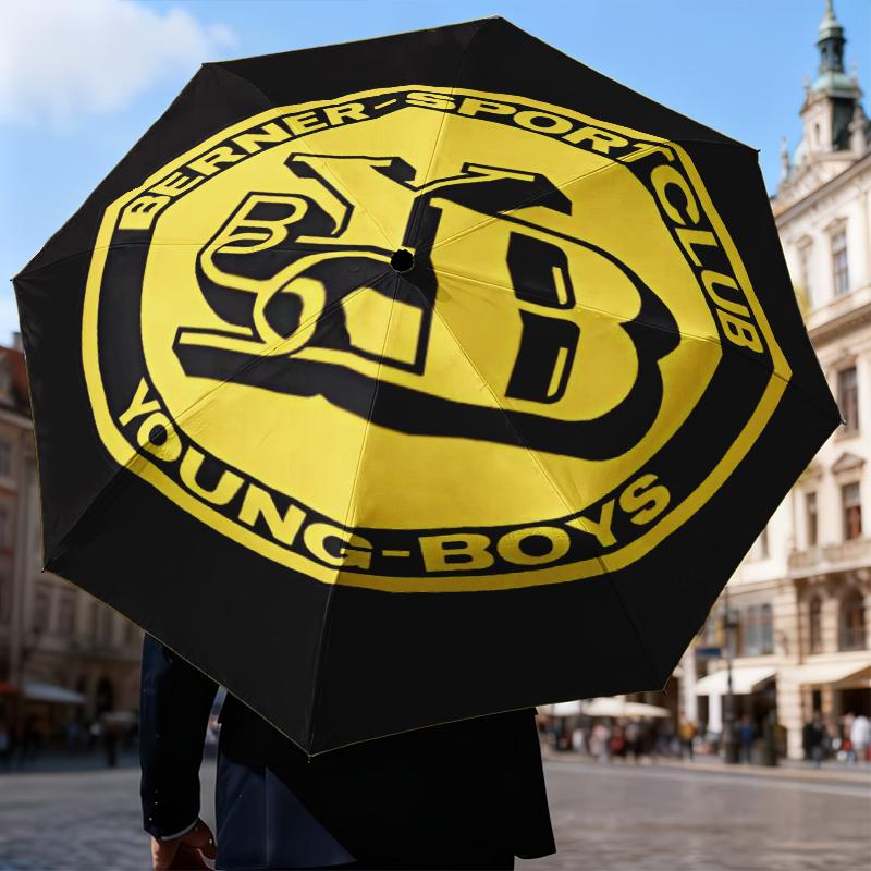 BSC Football Yellow And Black Unity Umbrella Folding Umbrella, Automatic Umbrella 8-Frame for Travel, Camping Use Gift for Halloween Christmas