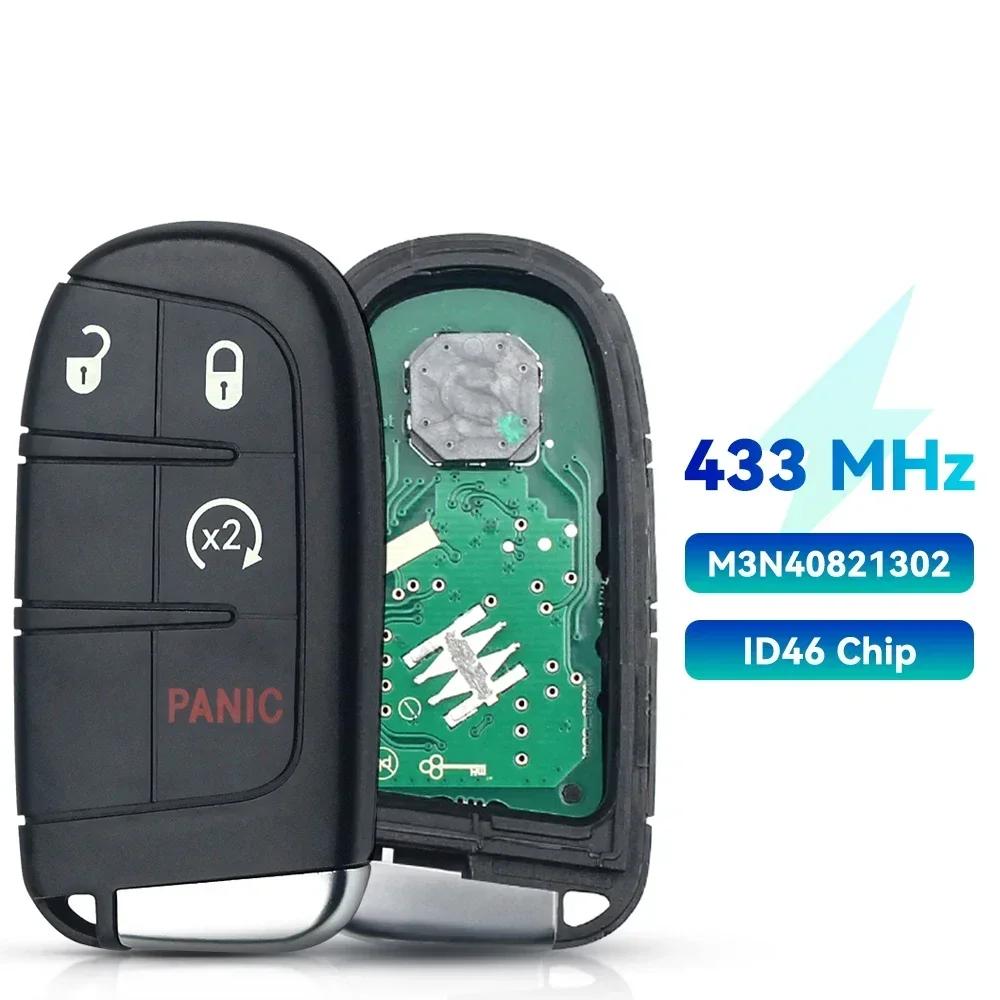 KEYYOU 1PCS Smart Remote Key 433Mhz ID46 Chip Keyless For Jeep Renegade Compass C-CUV Trailhawk SIP22 M3N-40821302 M3N40821302