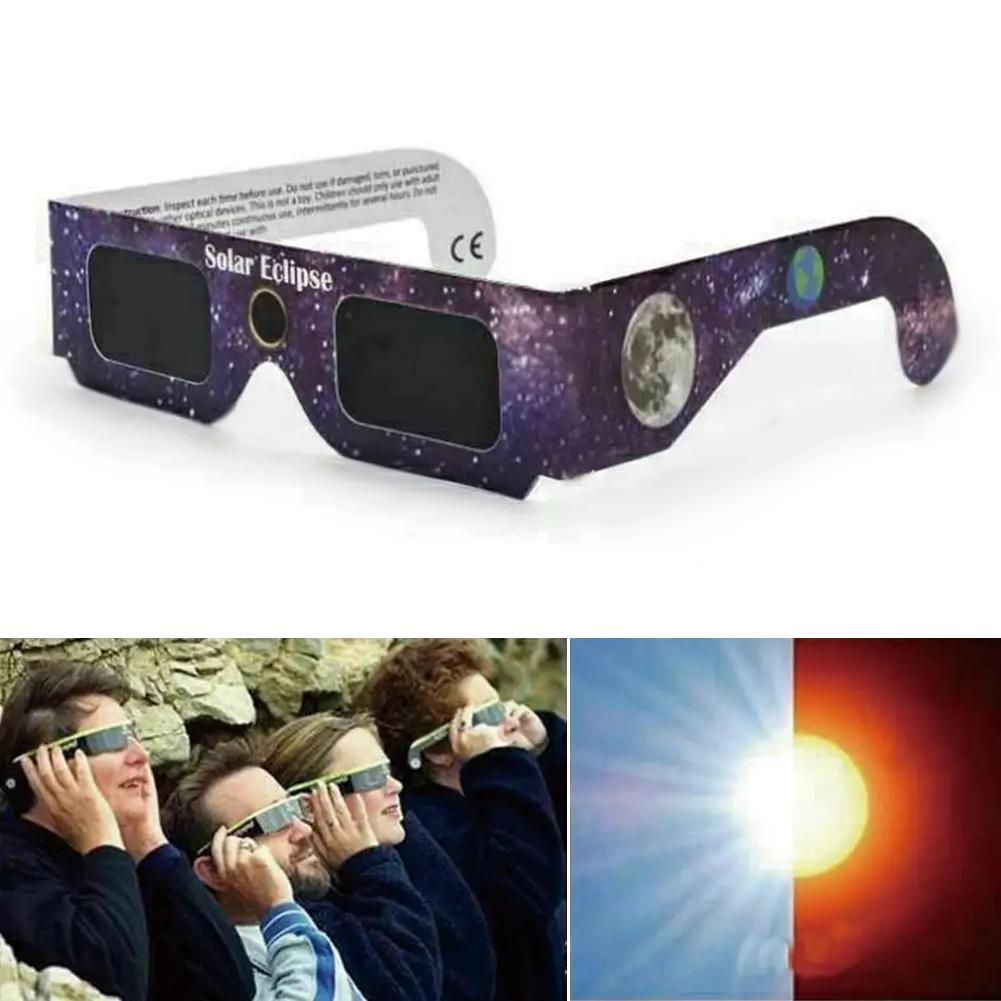 

6 шт. Солнцезащитные очки для наблюдения за солнечным затмением случайных цветов, безопасные, для прямого просмотра солнца, для взрослых, подростков, детей, портативные, с УФ-защитой China Mainland