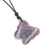 Amethyst, Rose Quartz, and Green Aventurine Butterfly Carved Pendant Accessories