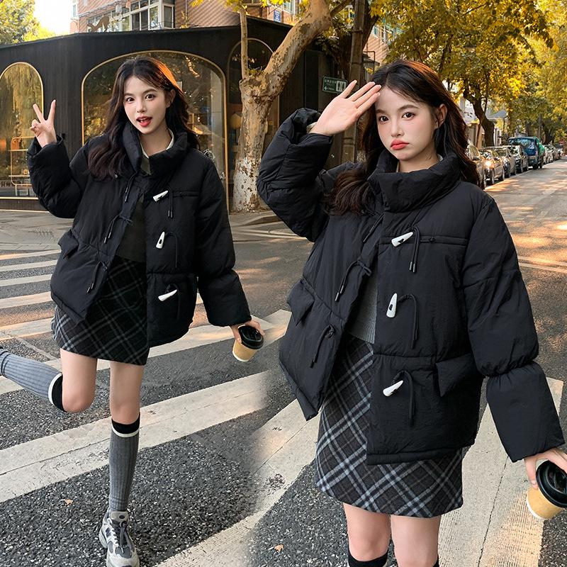 Padded jacket women's winter new year student milk whirring horn buckle down padded jacket padded jacket thickened jacket