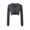 NSSF Women's V-Neck High Waist Cable Knit Cardigan - European & American Autumn/Winter Style