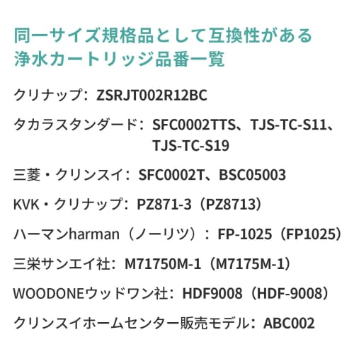 [JIS Standards Certified In Japan] SFC0002T Water Purifier Cartridge, Replacement for BSC05003, SFC0002TTS, ZSRJT002R12BC, FP1025, and PZ871-3. Compat
