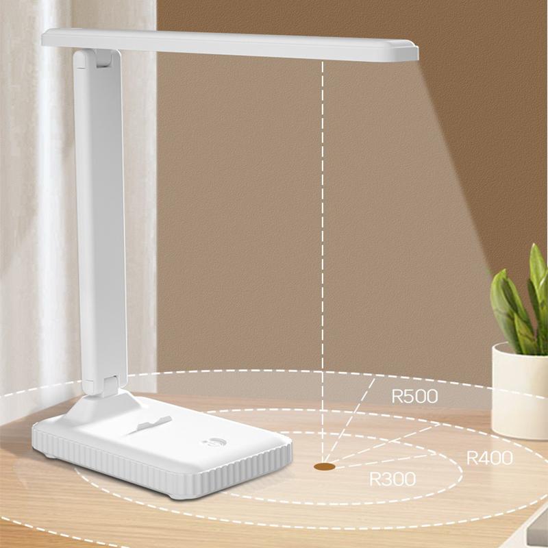 USB Rechargeable Table Lamp LED reading Light Eye Protection 3 Levels Dimmable Touch   Foldable Bedside Student Dorm Desk Lamps