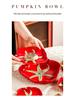 Tomato Ceramic Tableware: Tomato-Shaped Dinner Plates, Heart-Shaped Dessert Bowls, Festive Fruit Plate, Red Storage Jar.
