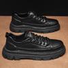 Leather men's shoes. men's casual business leather shoes men fashion lace-up derby shoe mens light comfortable outdoor driving