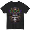 Mardi Gras Skull Celebration T Shirt White S To 5XL