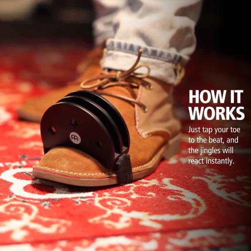 MEINL Percussion Foot Tambourine FJS2S-BK Black