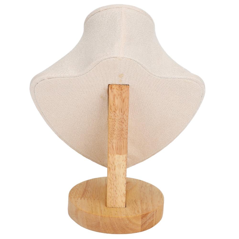 Practical Solid Wood Necklace Display Stand Luxury Small Size Bust Model Stand Portrait Bust Shape Jewelry Holder Retail Show