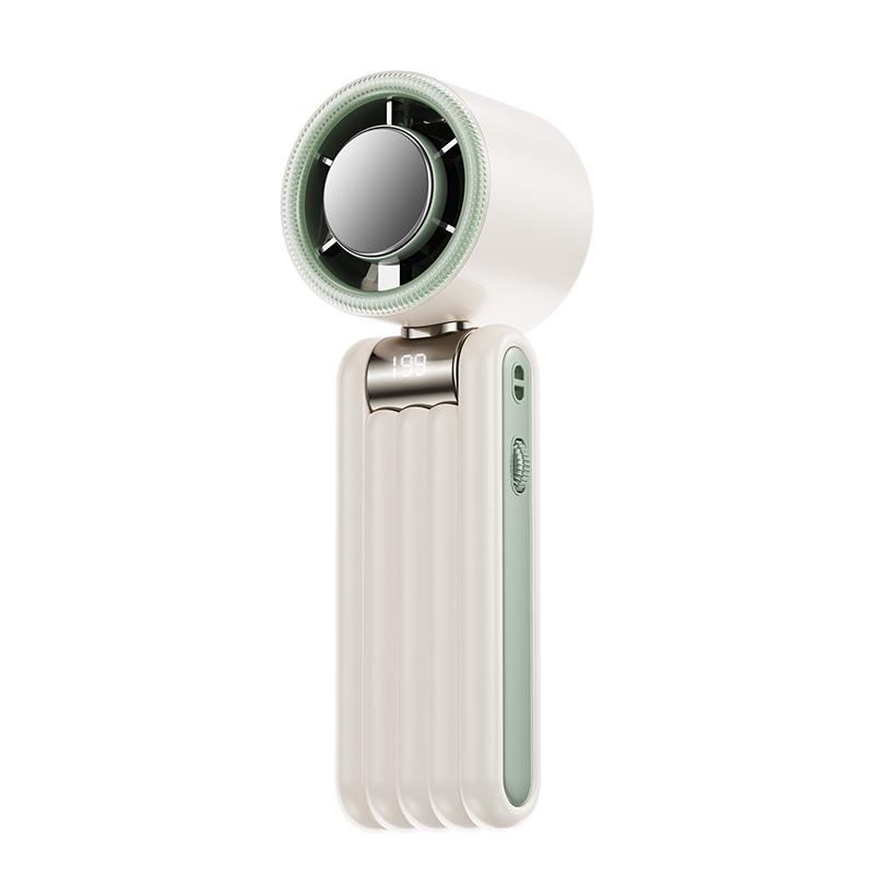 

Portable Folding High-Speed Handheld Fan with 199 Speeds, Brushless Cooling, and Ice Pack - Neck-Hanging Design for Outdoor Use 175*5.8*5.2 белый