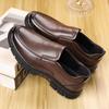 Fashion New Cowhide Slip-on Platform Loafers Men Designer Soft-soled Men's Driving Shoes Fashion Lightweight Business Dress Shoes Male