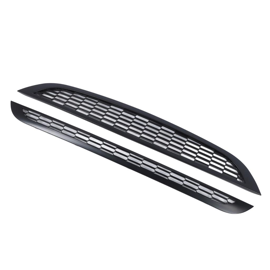 2 Pcs Front Upper Lower Bonnet Mesh Grilles High Strength Bumper Hood Grill Guard for R50 R52 R53 2001 to 2006