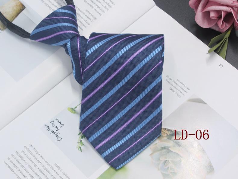 Gravata masculina com zíper para negócios, 8 cm, listras vermelhas e pretas