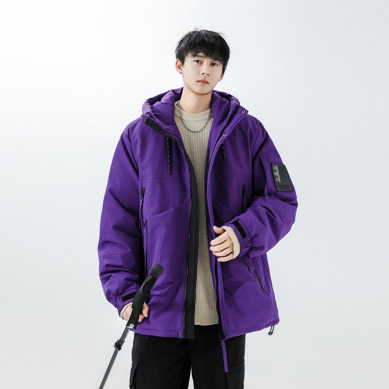 Fashion Winter New Outdoor Mountaineering Hooded Down Jacket Men's Tide Brand Warm and Cold Jacket