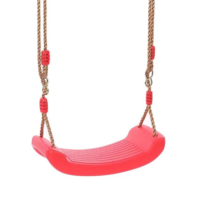 1pc Children Swing Flying Toy Garden Swing Kids Hanging Seat Toys with Height Adjustable Ropes Indoor Outdoor Toys Curved Board