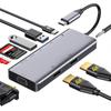 9 In 1 Dual Hdmi-compatible Vga Usb C Hub Multi-monitor Display Hub  Atapter