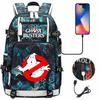 Batoh Ghostbusters s potiskem a USB nabíjením pro teenagery, studenty, na běžné cestování, venkovní denní batoh