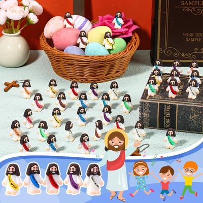 10pcs Creativity With Letters Christmas Jesus Ornaments Jesus Decoration Mini Jesus Figures Jesus Stuffers Jesus Loves You Toys
