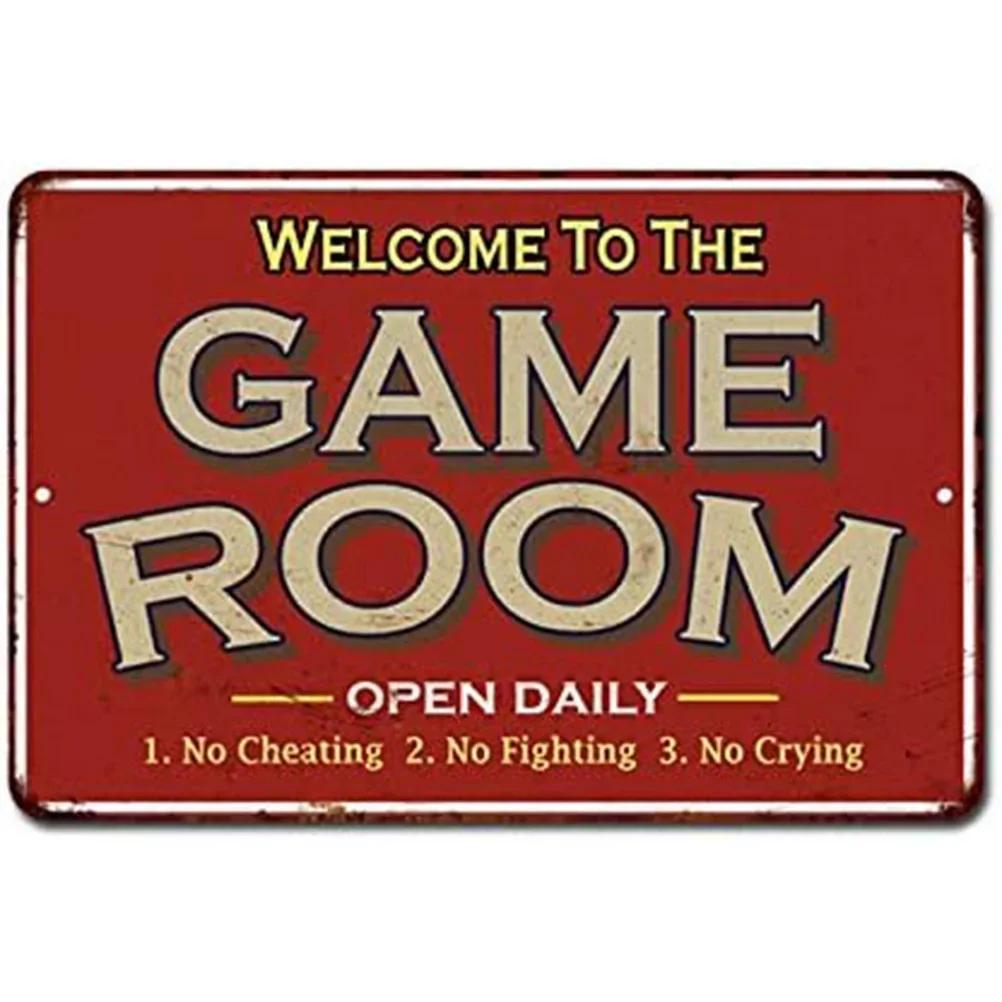 Eat Sleep Game Repeat Metal Tin Signs Posters Plate Wall Decor for Garage Game Room Bars Man Cave Cafe Clubs Retro Poster Plaque