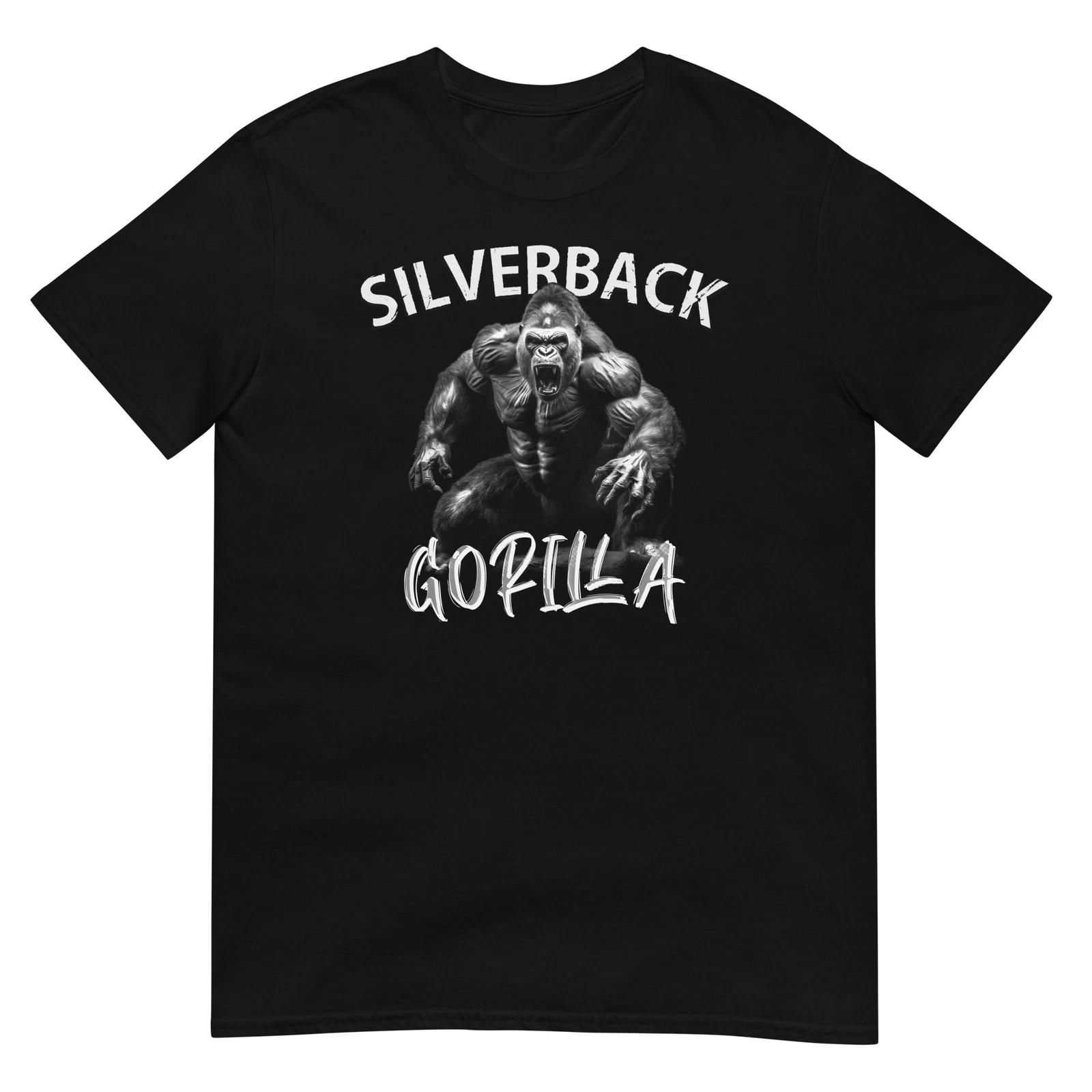 

Gorilla Silverback T-shirt Silver Back Jungle King Design Unisex Tshirt 2XL