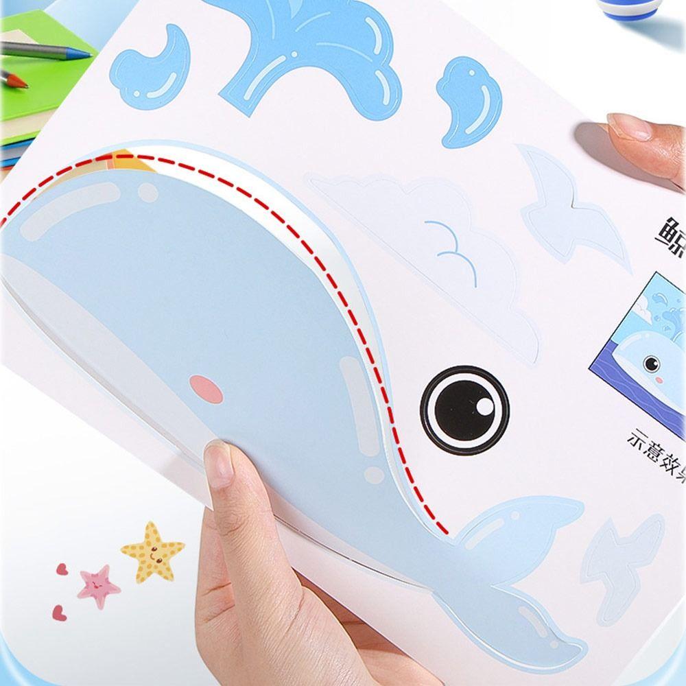 Multicolor DIY 3D Paper Sticker Enlightenment Craft Sticker Decals  For Kids