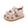 Summer New One-year-old Girls' Infant Shoes Squeaky Sandals Little Girl Princess Baby Soft Sole Closed-toe Walking Shoes