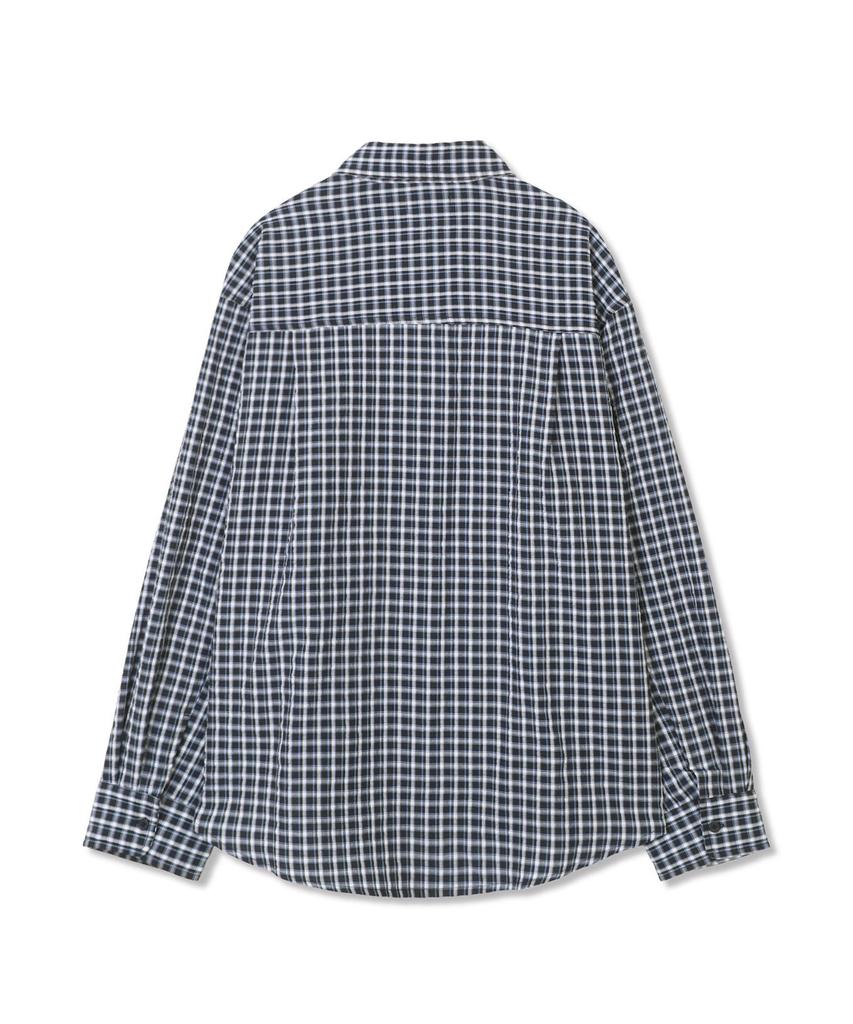 Michikoleondeonkosino Light Oversized Check Shirt Blue/Black