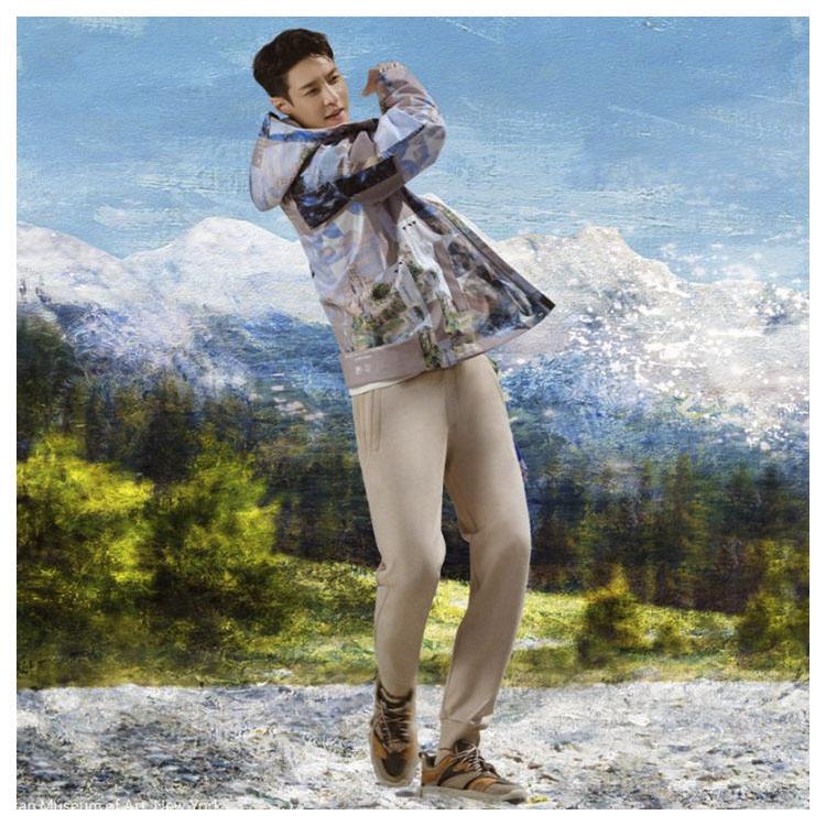 New FILA Knitted Sweatpants Men's Wheat Seed Card F11M348602F-LK