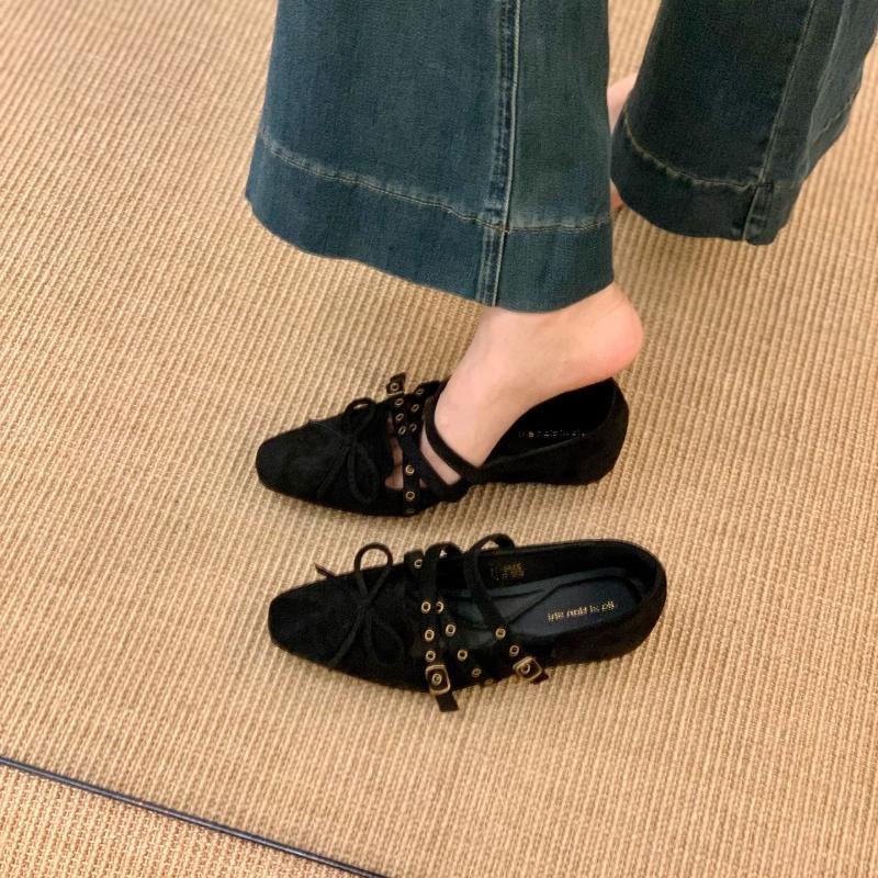 Bow Women Loafers Shoes New Flats Shoes Designer 2025 Trend Party Woman Sneakers Casual Shallow Winter Suede Zapatos De Mujer