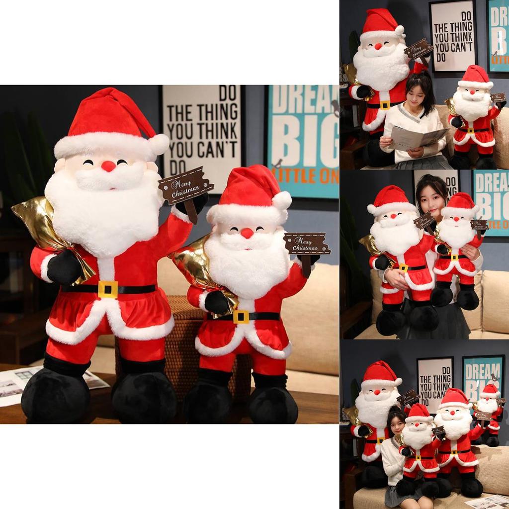 Super Großes Weihnachtsmann Plüschtier Mit Weißem Bart Weihnachtsgeschenk Für Kinder Stofftier Großvater Puppe Figuren)