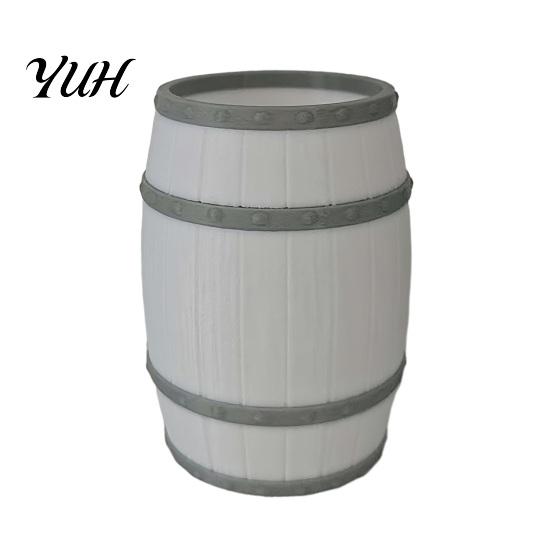 Unique Pen Holder Gift Wine Barrel Shaped Desk Organizer, 3D Printed Vintage Holder, Large Capacity Office Organizer Storage Pot with Solid A