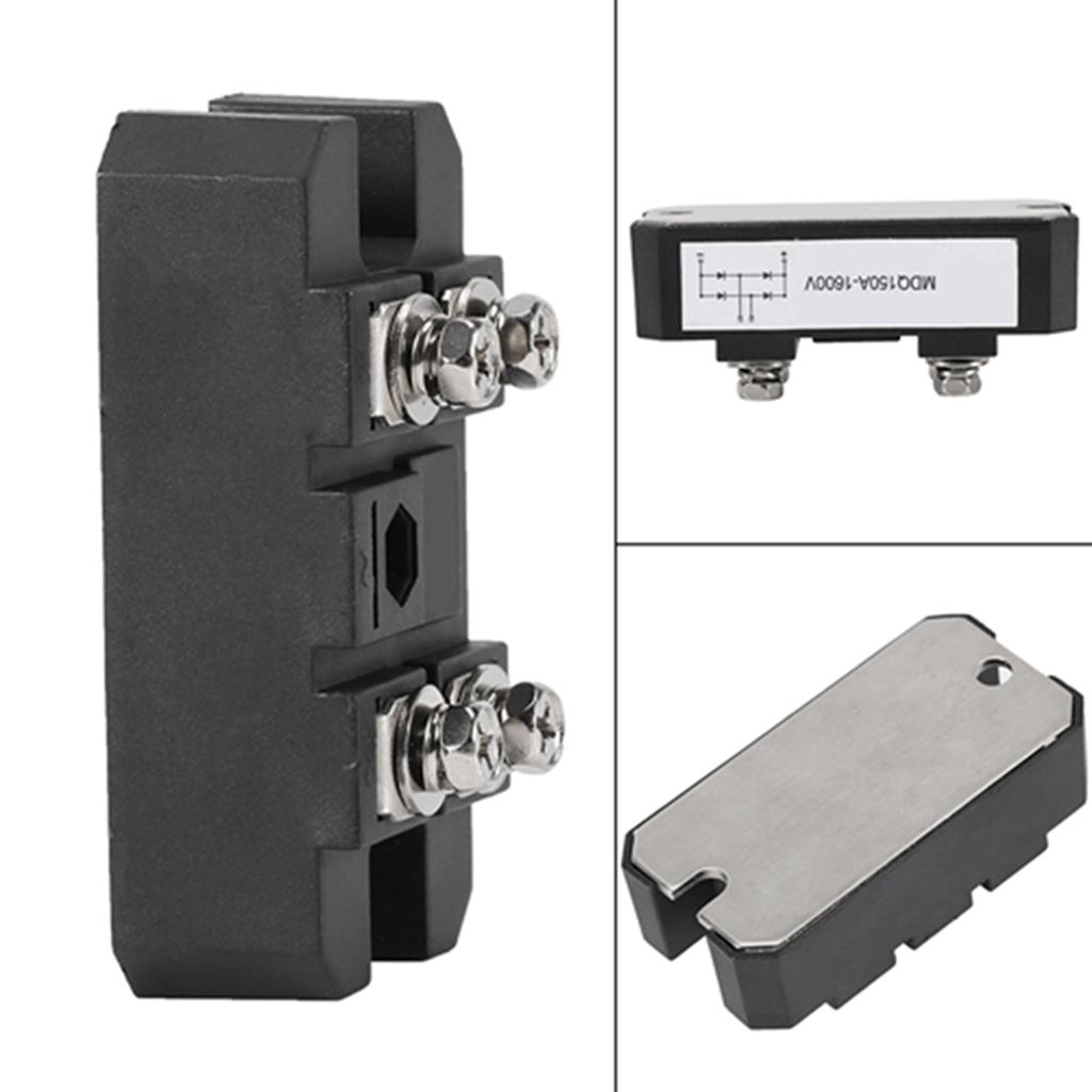 1 szt. Czarny Jednofazowy Prostownik Mostkowy Diodowy 150A Amper Wysoka Moc 1600V