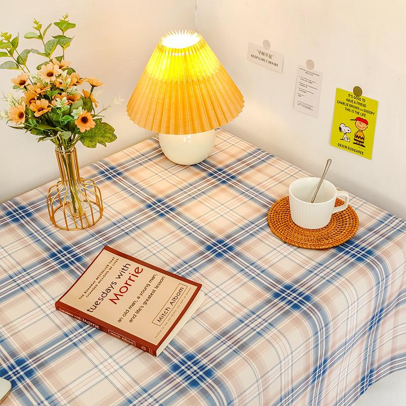 Small Fresh Student Flannel Tablecloth Desk Bedside Table Coffee Table Cover Cloth Photo Background Picnic Cloth
