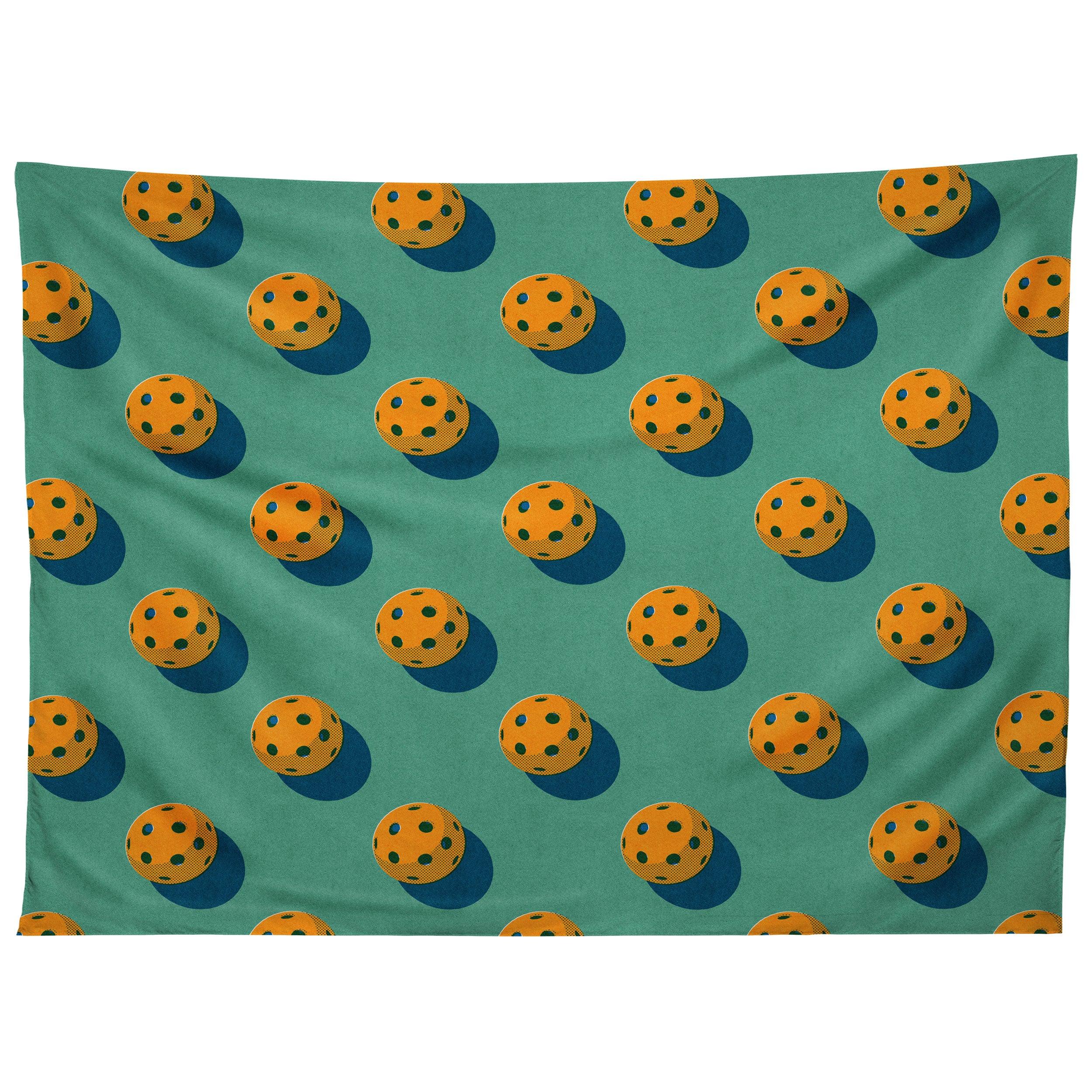 BALLS PICKLEBALL PATTERN tapestry 75x100