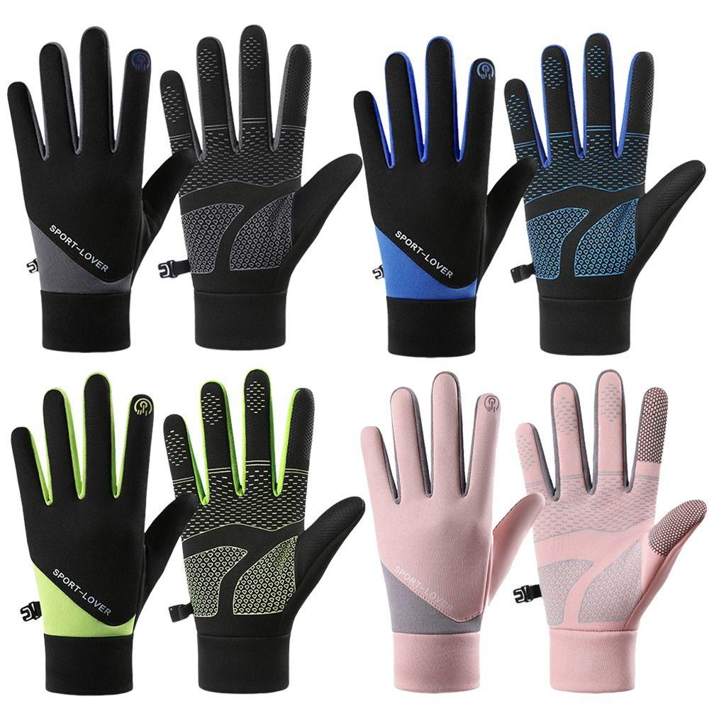 Windproof Winter Gloves Fleece Lining Waterproof Gloves Full Finger Gloves  Autumn and Winter