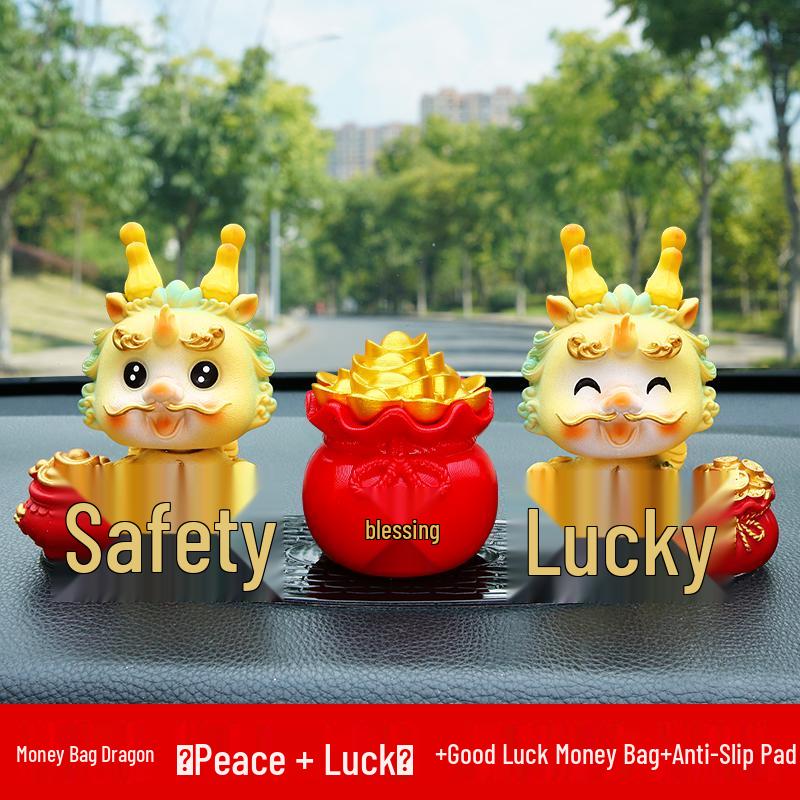 Year of the Dragon Bobblehead Doll - Car Console Ornament