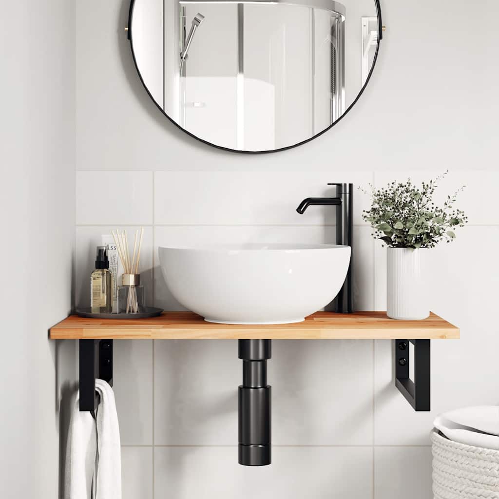 vidaXL Waschtischplatte Ölbeschichtung 100x40x2 cm Massivholz Akazie braun