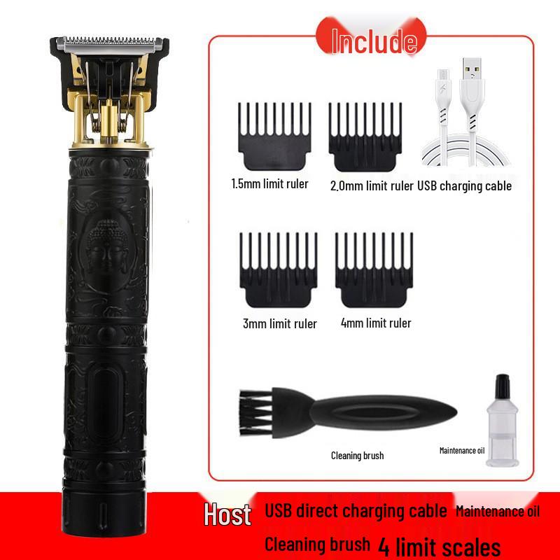 T9 Bald Electric Hair Clipper - Professional Rechargeable Engraving & Oil Head Shaver