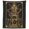Mystic Tarot Cat Moon Tapestry, Boho Celestial Flower Wall Hanging, Living Room Bedroom Decor