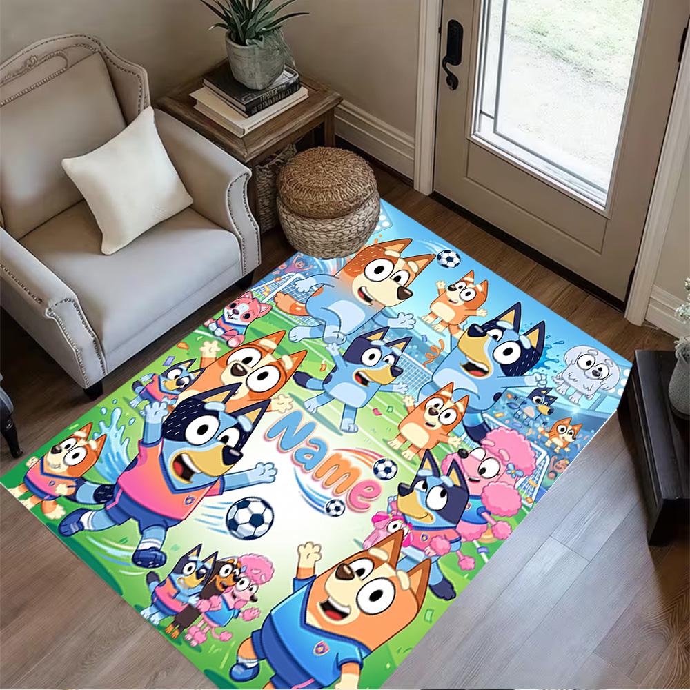 Winter Sports Fun Customizable Name Floor Mat Perfect for Hallway Decorate room Playrooms Balcony Antislip Carpet Anime Office Decor Gift for Festival