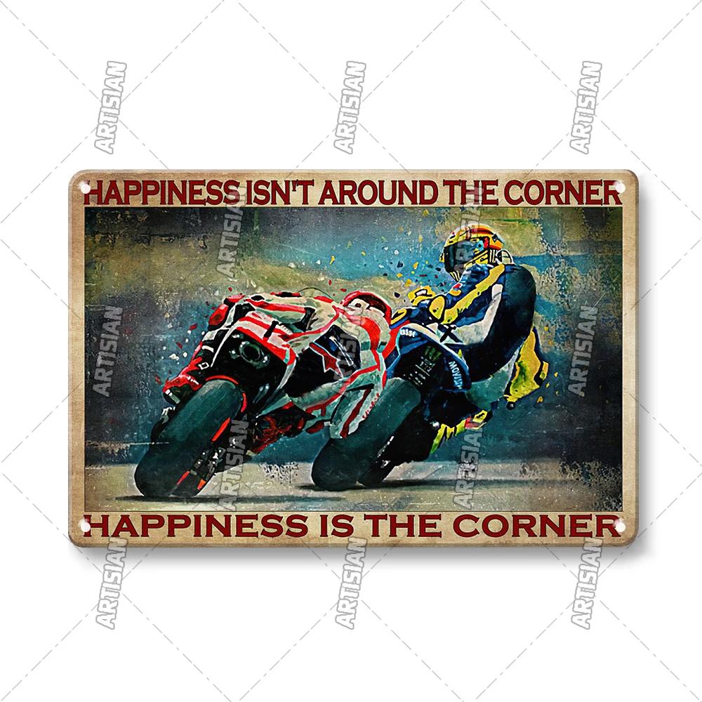 ARTISIAN Rusty Motorcycle Garage Wall Metal Tin Sign Vintage Decorative Plate Man Cave Metal Plaque Club Studio Industrial Decor